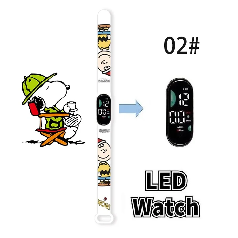 Disney Fashion Mickey Children Watches for Girls Sport Touch Bracelet LED Snoopy Kids Watch Boys Electronic Digiic Digital Clock