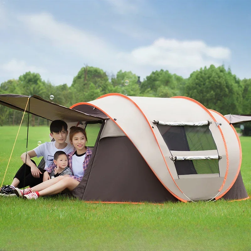 

Quick Open Automatic Outdoor Tent 4 Four 2 People Camping Camping Travel Sunscreen Waterproof Outdoor Travel Boat Tent