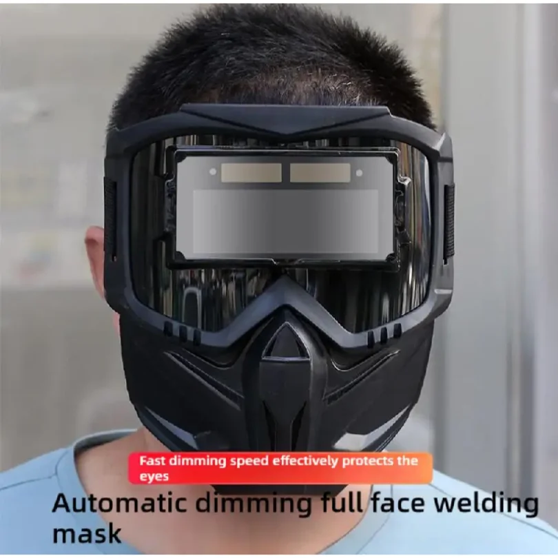 Auto Darkening Welding Glasses Work Protective Equipment Face Protector Adjustable Band Impact Resistant Welder Mask Face Shield
