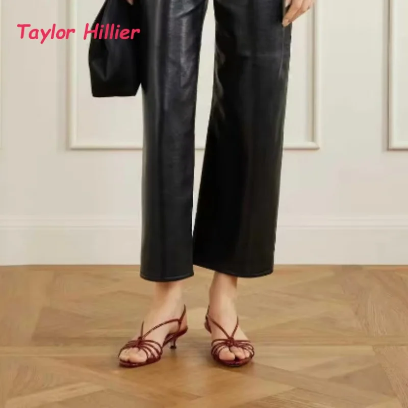 

Open Toe Kitten Heel Sandals Women Buckle Ankle Strap Pumps Summer Casual Shoes Ladies Outdoor Office Party Slip-On Heels
