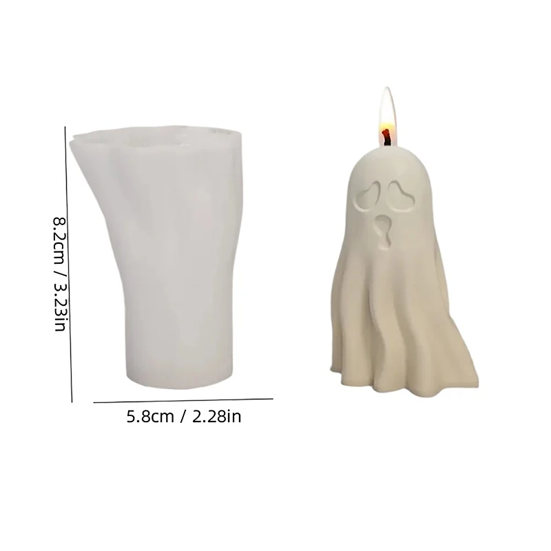 Molde de silicona para velas de aromaterapia, Serie de Halloween, cabeza de calavera de calabaza, molde de yeso nupcial, molde creativo para decoración de pasteles