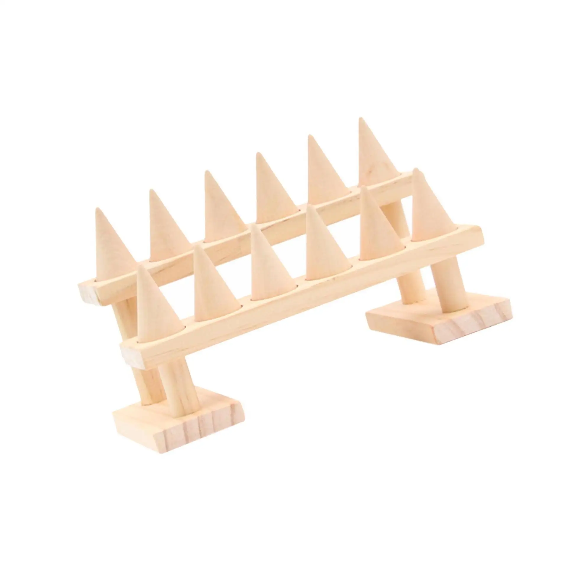 Wood Finger Ring Display for Drawer Wedding Ring Jewelry Storage