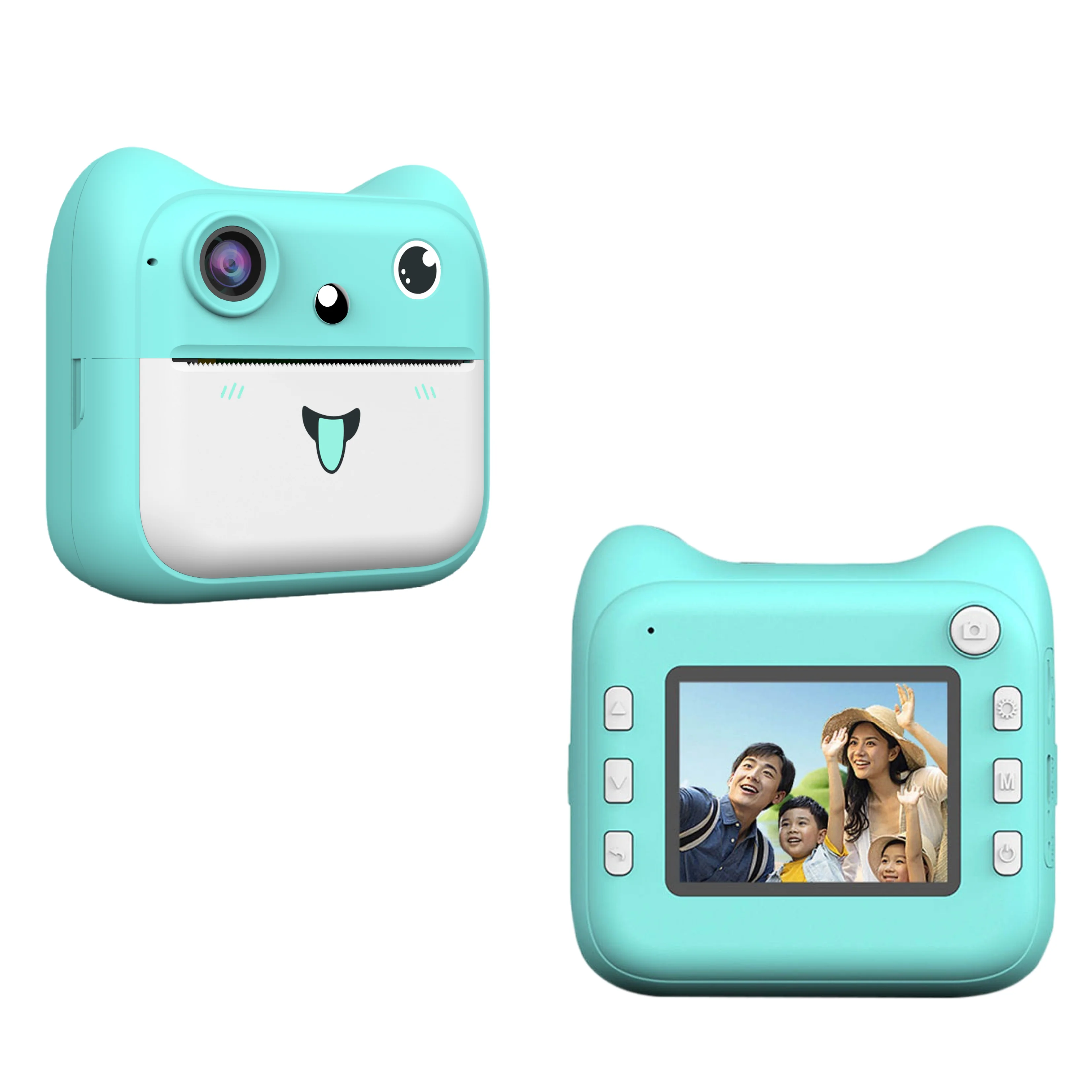 Kids Photo Camera Printer Mini Thermal Print Camera Children Digital Video Camera Toy Gifts for 4-12 Years Kids Girls Boys