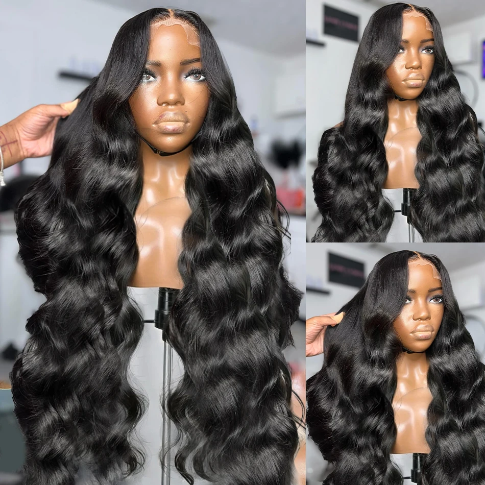 Brazilian Body Wave 13x6 HD Lace Front Wig 30 40 Inch Transparent 250 Density 13x4 Water Wave Frontal Human Hair Wigs For Women