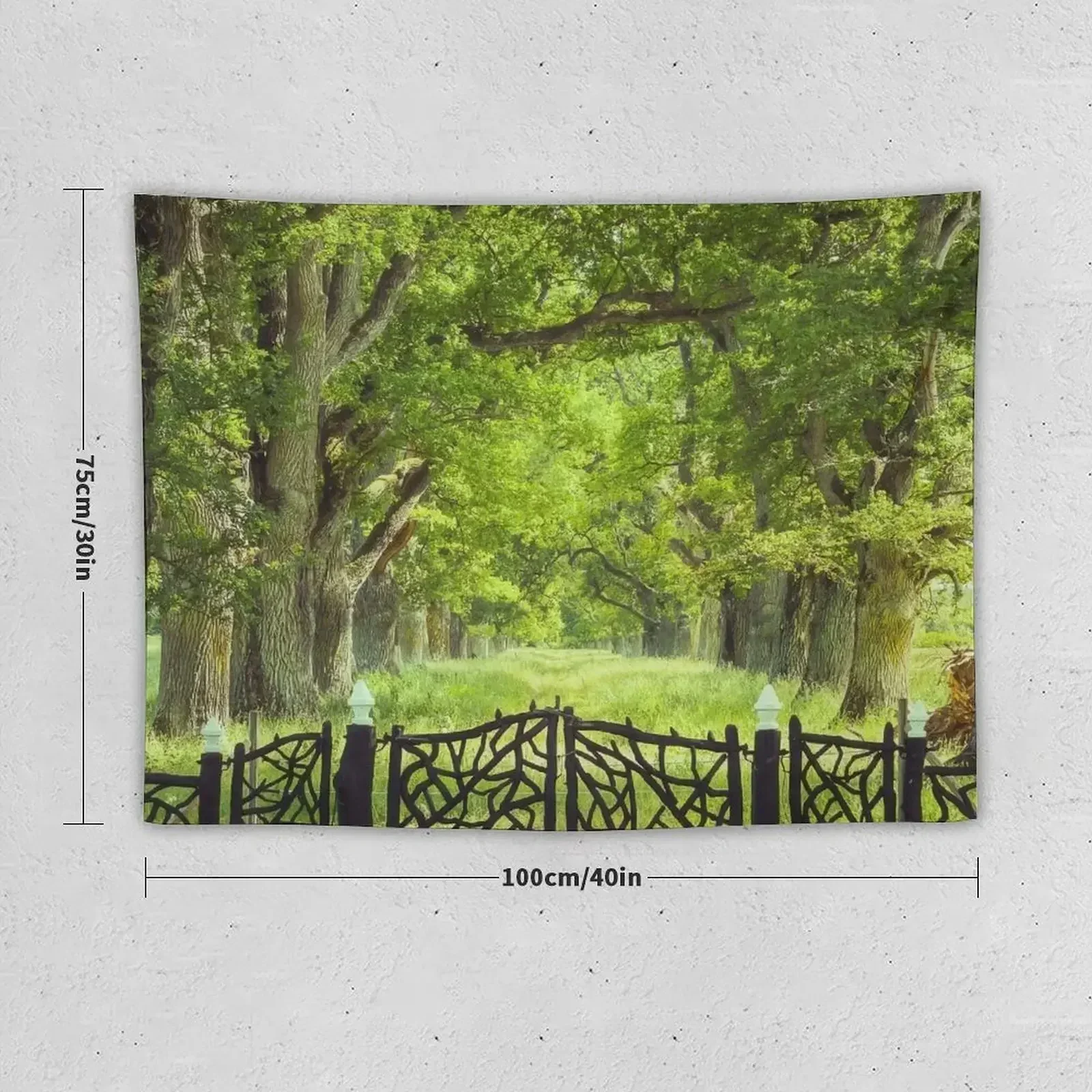 Oak Trees & Old Gate Tapestry Bedroom Decorations Room Aesthetic Decor Room Decoration Aesthetic Tapete For The Wall Tapestry