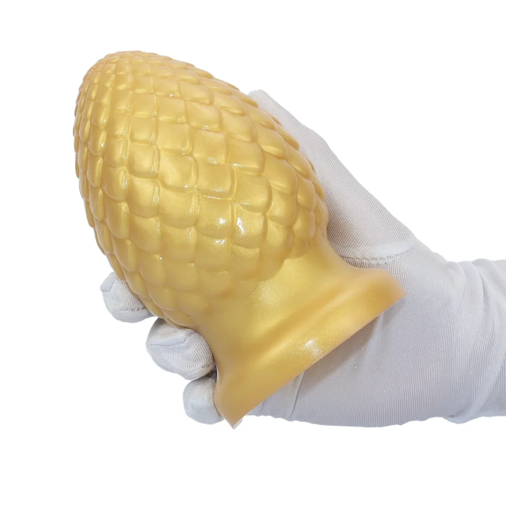 سيليكون المكونات الشرج تحفيز موسع 2 أحجام كبيرة مستديرة نقطة الذهبي بعقب المكونات دسار الاستمناء ألعاب جنسية الجنس متجر الجنس