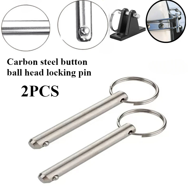 2PC 316 Stainless Steel Marine Grade Quick Release Ball Locking Pin for MOTORHOME Bimini Top Deck Hinge Hardware Nautical Bimini