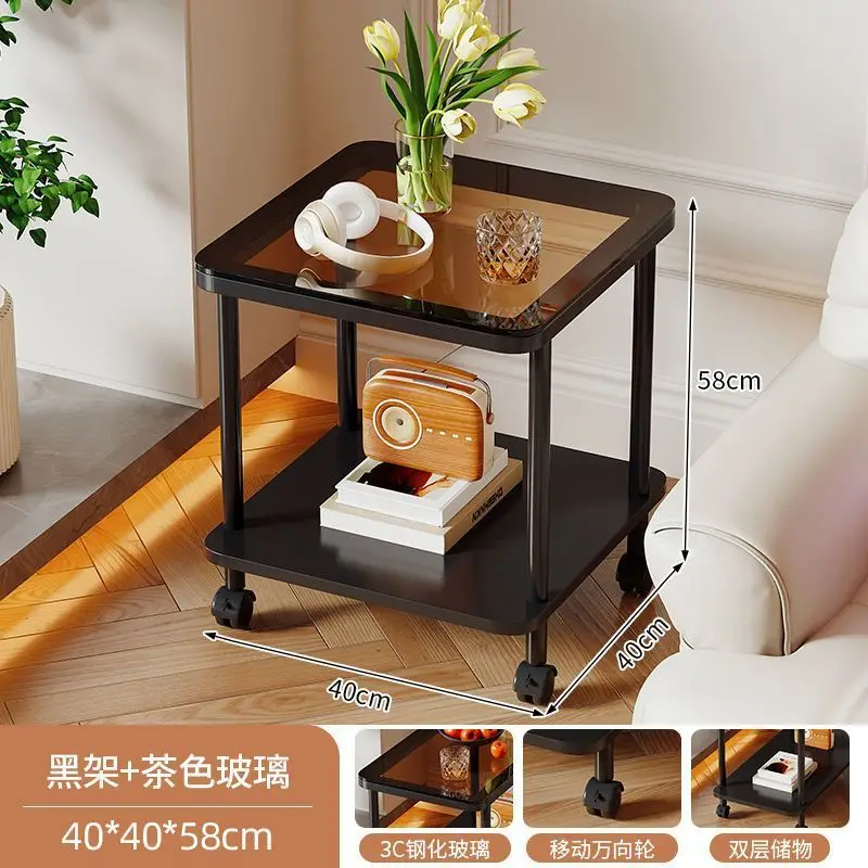 

Mobile coffee table modern simple removable coffee table living room sofa storage side table