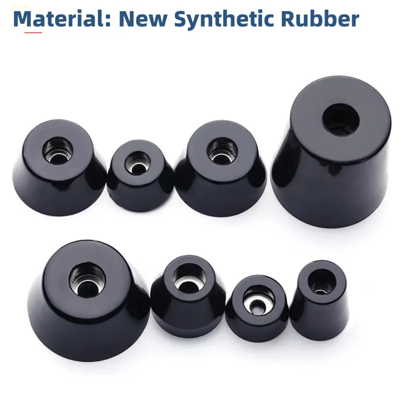 1-10pcs Black Rubber Feet Chair Floor Protector Anti Slip Furniture Feet Sofa Table Leg Cabinet Bottom Pad Furniture Accessories