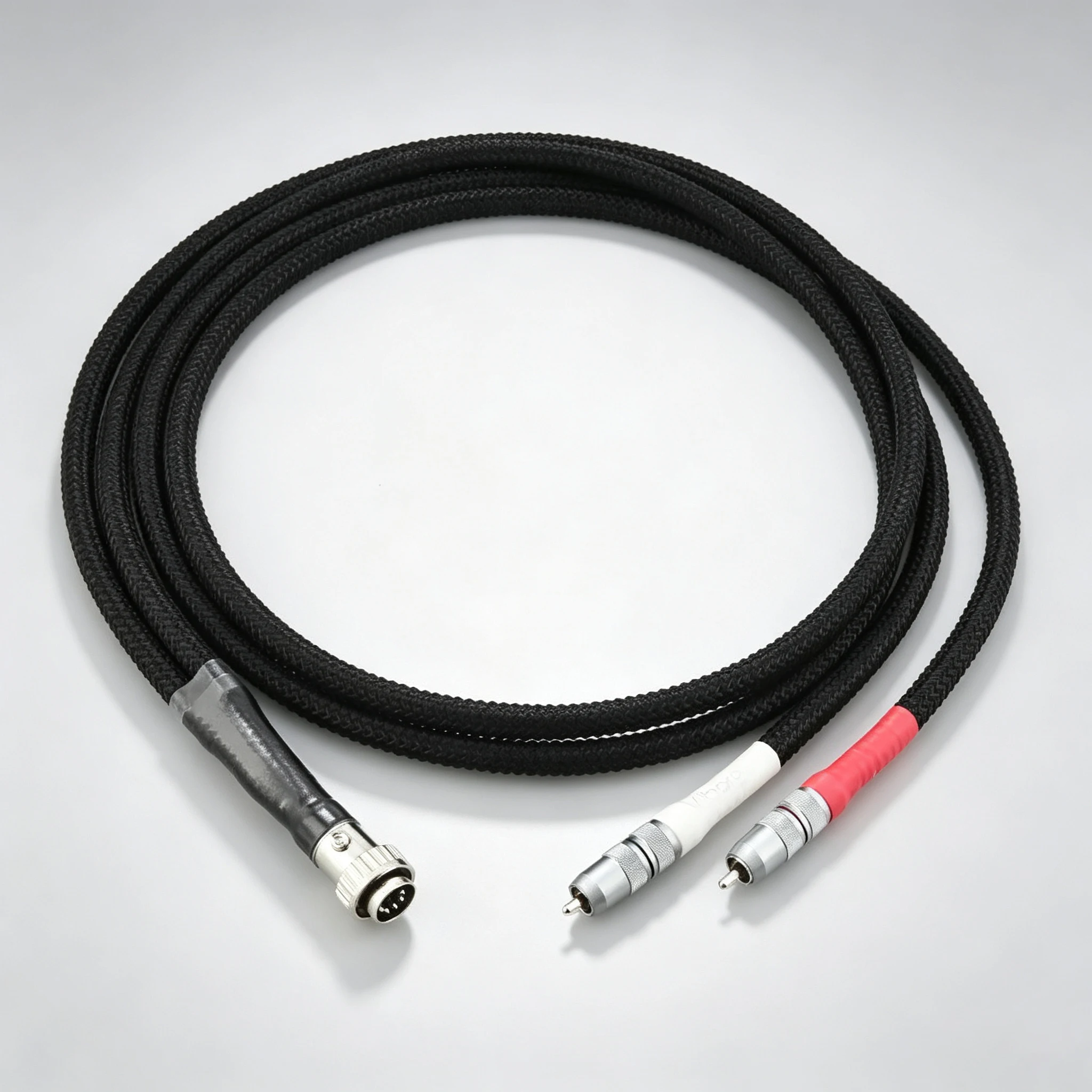 High End A10 Silver Plated Cable 4 Pin / 5 Pin Din To Viborg VR107R 2 RCA Male Phono Cable Interconnect For Naim