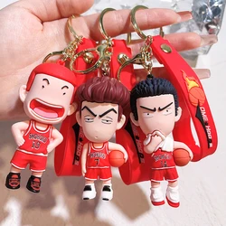 Japanese Anime SLAM DUNK Keychain Sakuragi Hanamichi Rukawa Kaede Hisashi Mitsui Action Figure Bag Pendant Key Chain Model Toys