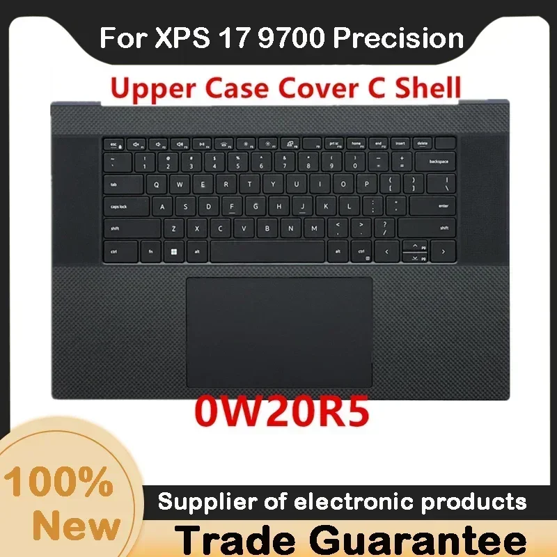 New For Dell XPS 17 9700 Precision 5750 Upper Case Palmrest Cover With Backlit keyboard Touchpad Speaker W20R5 0W20R5