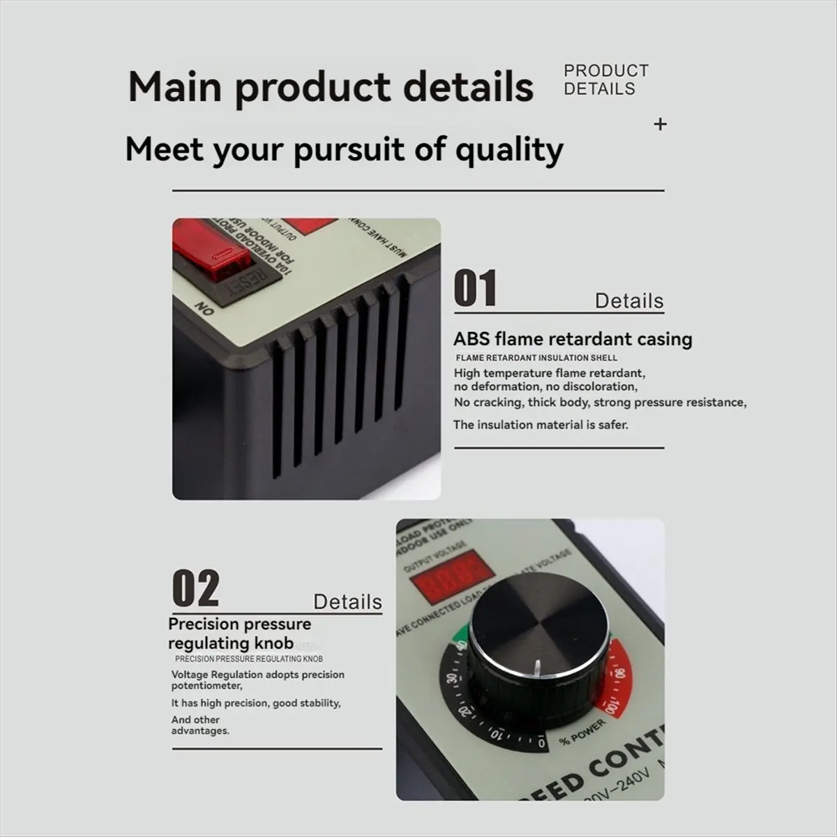 【50% OFF】4000W Variable Voltage Regulator Grinders Controller - Speed Controller Frequency Converter US PLUG