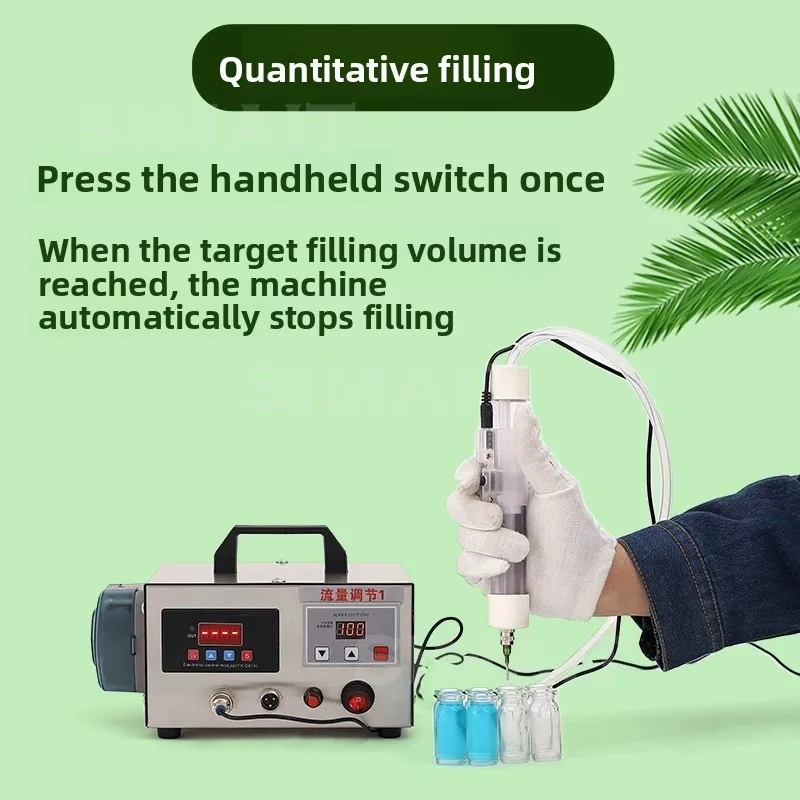 Automatic Peristaltic Pump Dispenser for Small Bottles, Accurate & Anti-Drip -  AC 220V Handheld Electric Liquid Filling Machine