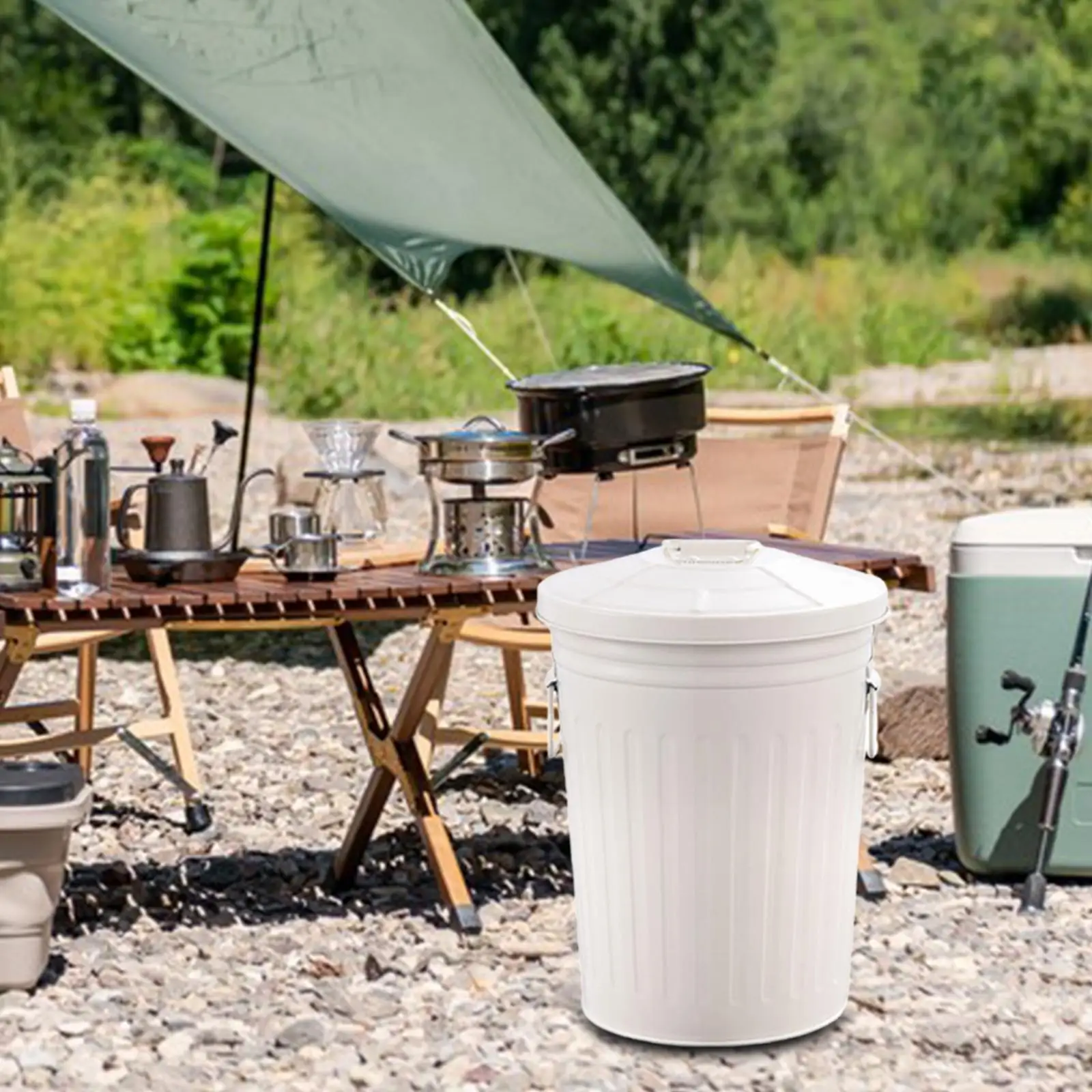 

Металлический мусорный бак для улицы, 48 л, общественный мусорный бак для двора, сада, общественной зоны