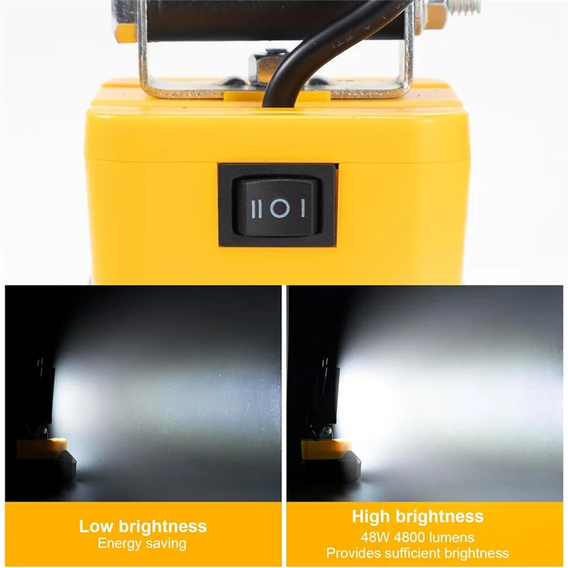 

B50C LED Work Light For 20V Battery, Cordless 20V Max 48W Battery Light With Low Voltage Protection USB And Type C