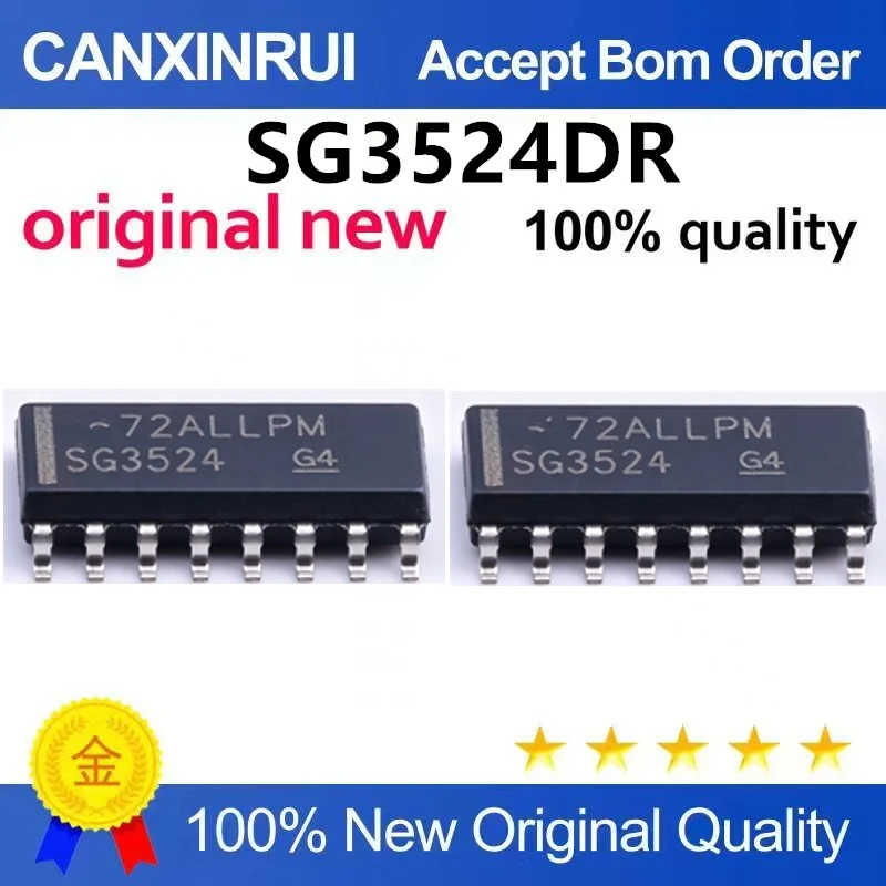 （5pcs10pcs）Original genuine SG3524DR SOP-16 40V, dual channel 0.05A 300KHz PWM controller