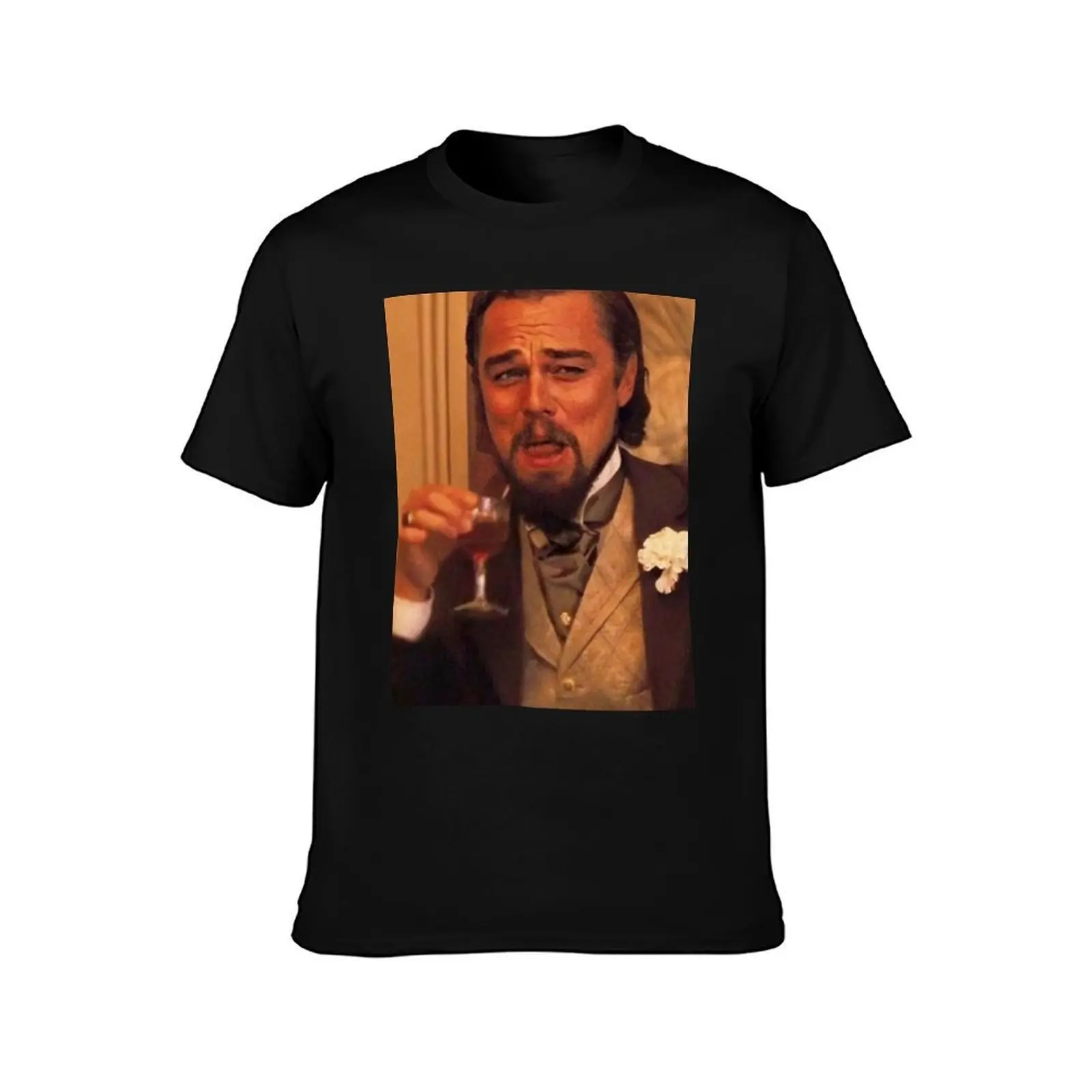 Funny Di Caprio T-Shirt, Summer Casual Cotton Tee, Oversized Streetwear Tops, Vintage Graphic Print, Loose Fit Short Sleeve