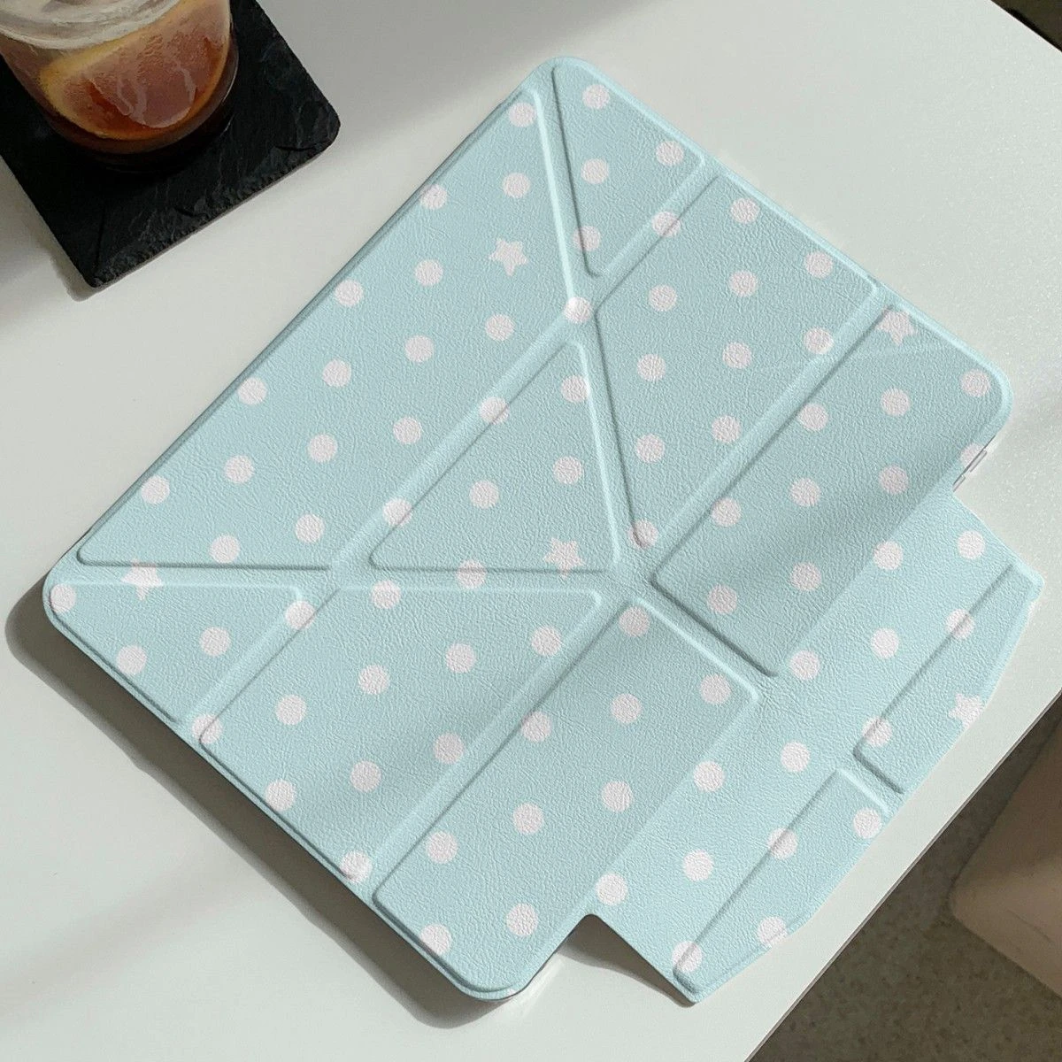 Green Polka Dot Tablet Case For iPad Pro 11 12.9 13 A16 M2 M4 M3 M5 Shell 8.3 9.7 10.2 5/6/7/8/9/10/11th Mini Air 3 4 5 6 Cover