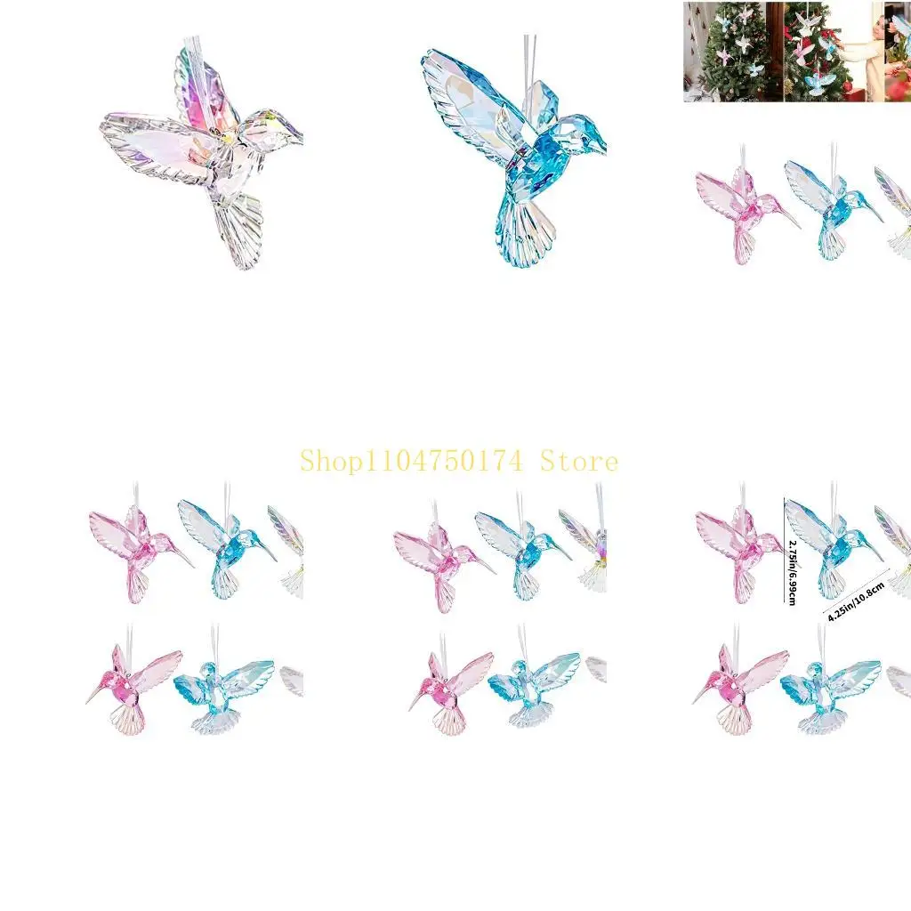 Faceted Bird Hanging Ornament for Christmas Tree and Home Decoration Top Sale
