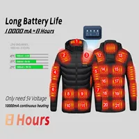 Men 21 Areas Heated Jacket USB Electric Heating Vest For women Winter Outdoor Warm Thermal Coat Parka Jacket NEW Cotton jacket