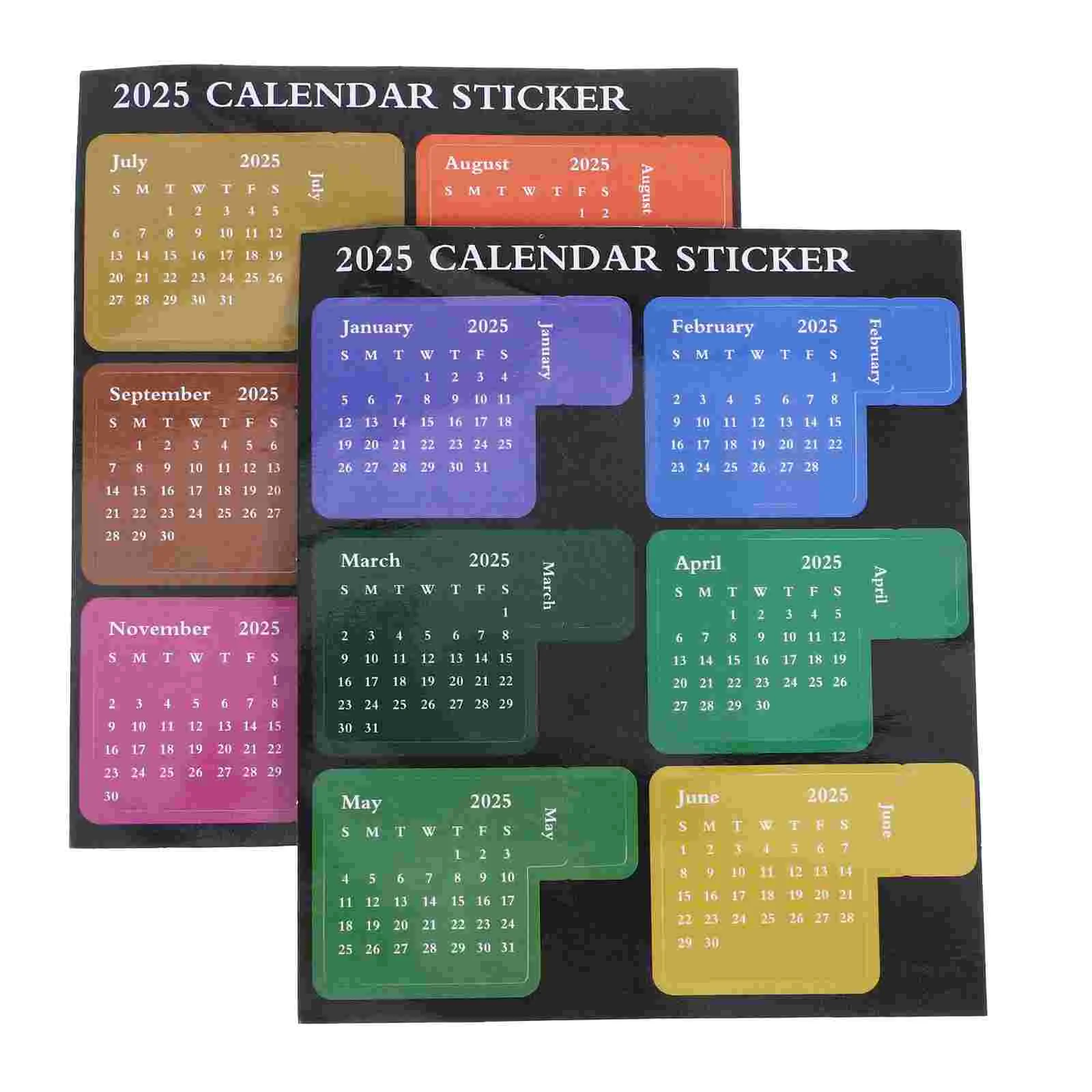 2025 Index Post Portable Planner Stickers Book Tabs Fox Household Daily Coated Paper Notepad Calendar