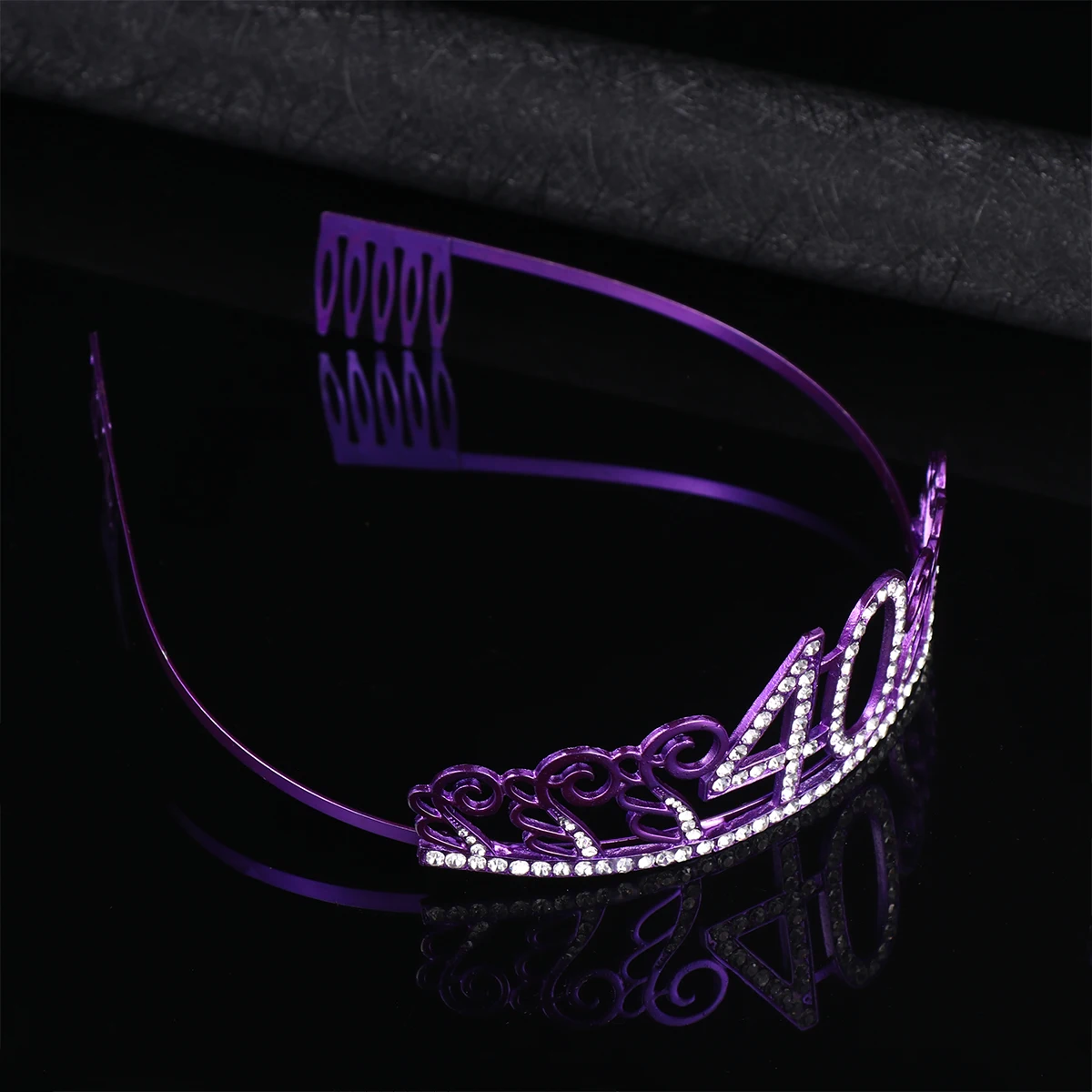 

Rhinestone Hair Accessories 40th Birthday Cake Decoration Girls Crown Headband Women Headdress Delicate Hairstyle Tool Water