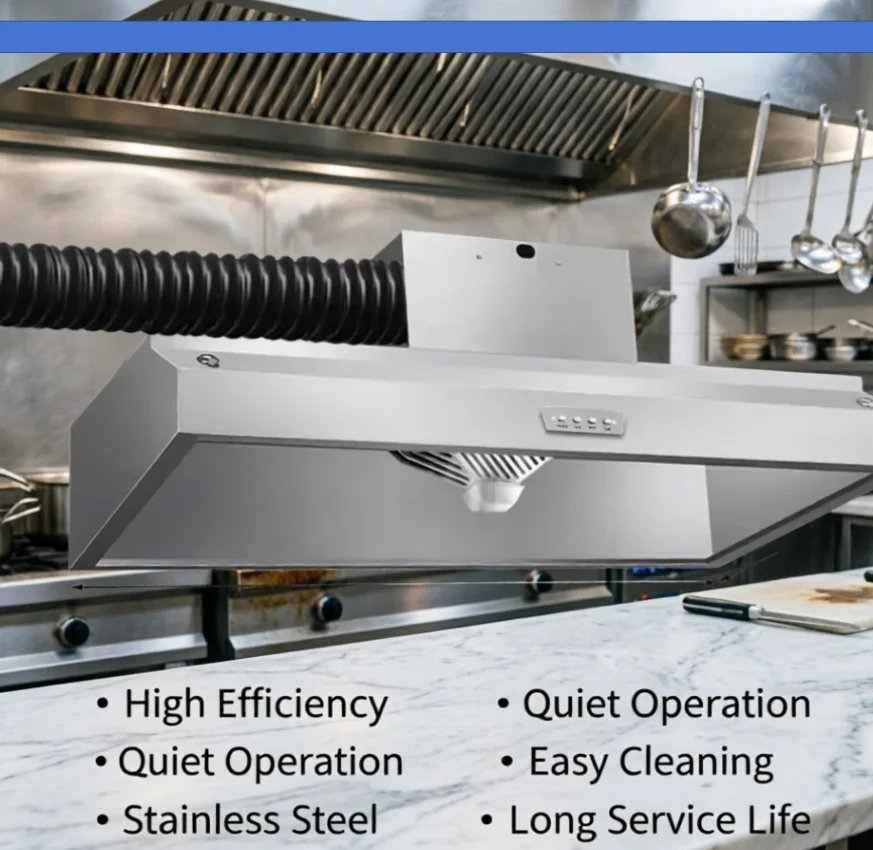 

220V High Suction Direct Vent Kitchen Hood Heavy Duty Smoke Exhauster for Commercial Catering Use LYH