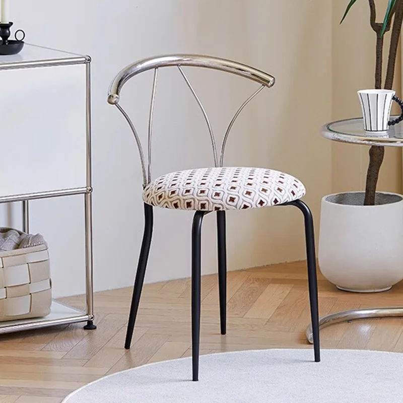 

Nordic Vintage Dining Chairs Minimalism Reading Home Desk Dining Chairs Iron Art Chaises Salle Manger Living Room Furniture
