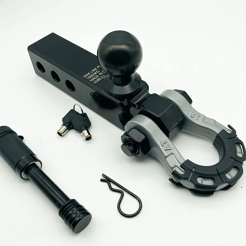 Off-road Trailer Hook Extended Trailer Arm with Ball Head Square Mouth Universal Solid Large Pull Off-road Vehicle Tow Hook