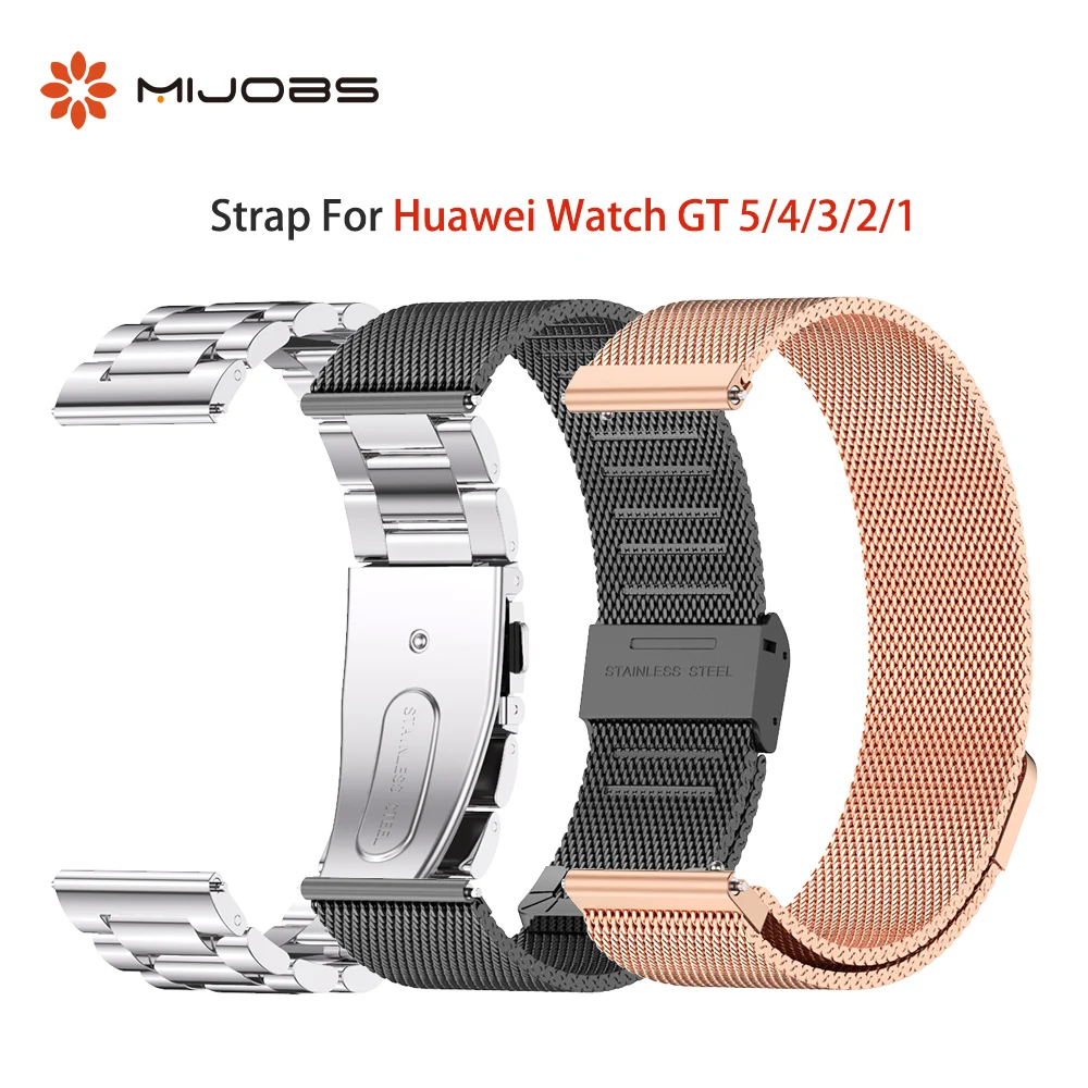 

Strap For Huawei Watch GT 5 4 3 2 1 Watchband For Huawei Watch GT Series Smartwatch Wristband Metal Stainless Steel Replacement