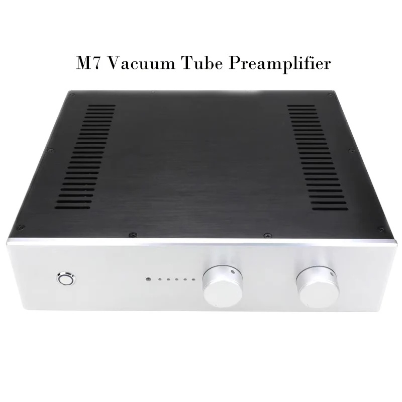 AIYIMA SMSL Refer to M7 Vacuum Tube Preamplifier 4 channel input Remote control Tube Preamplifier Amplifier  Audio