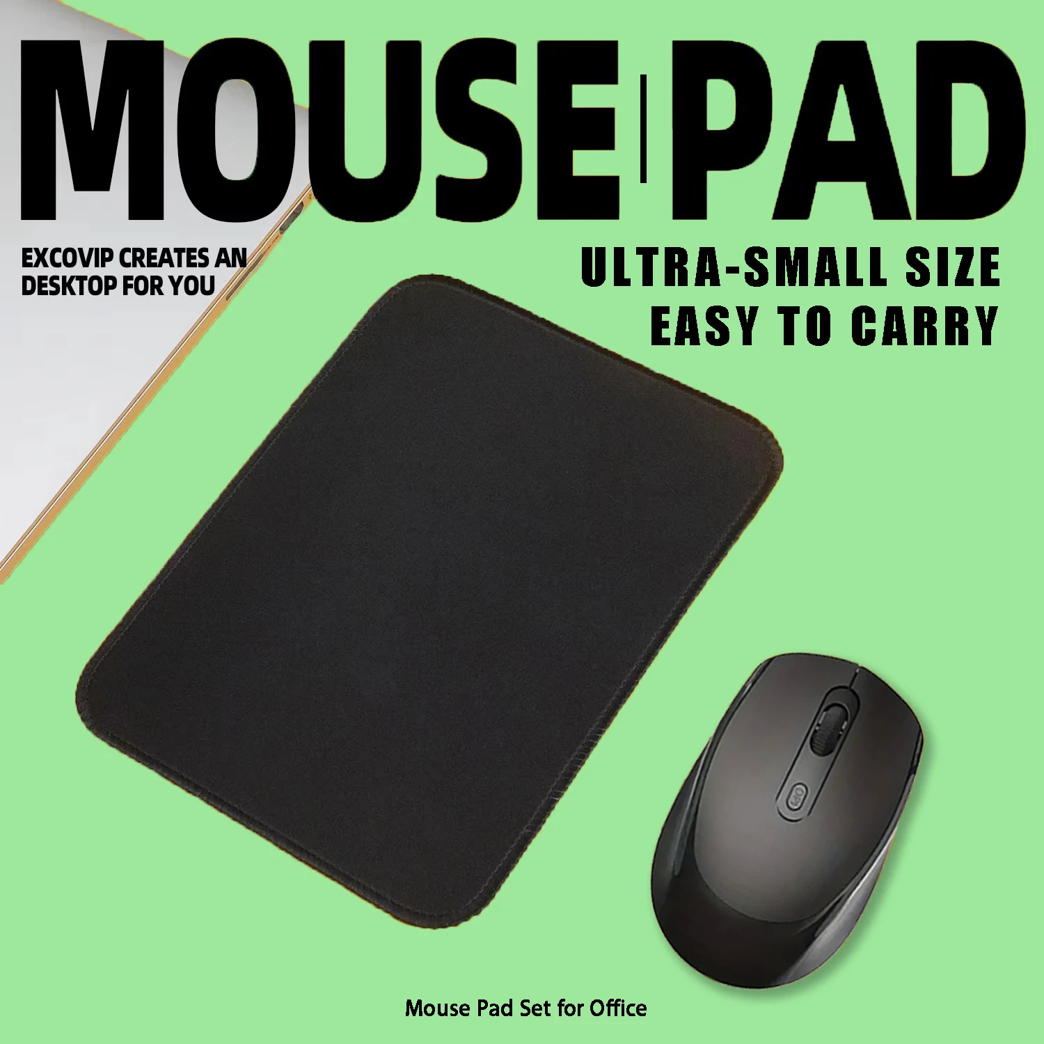 2.4G Wireless Bluetooth-compatible Mouse with Mouse Pad Set Portable Computer Mice + Anti-Slip Mousepad Kit For Notebook Desktop