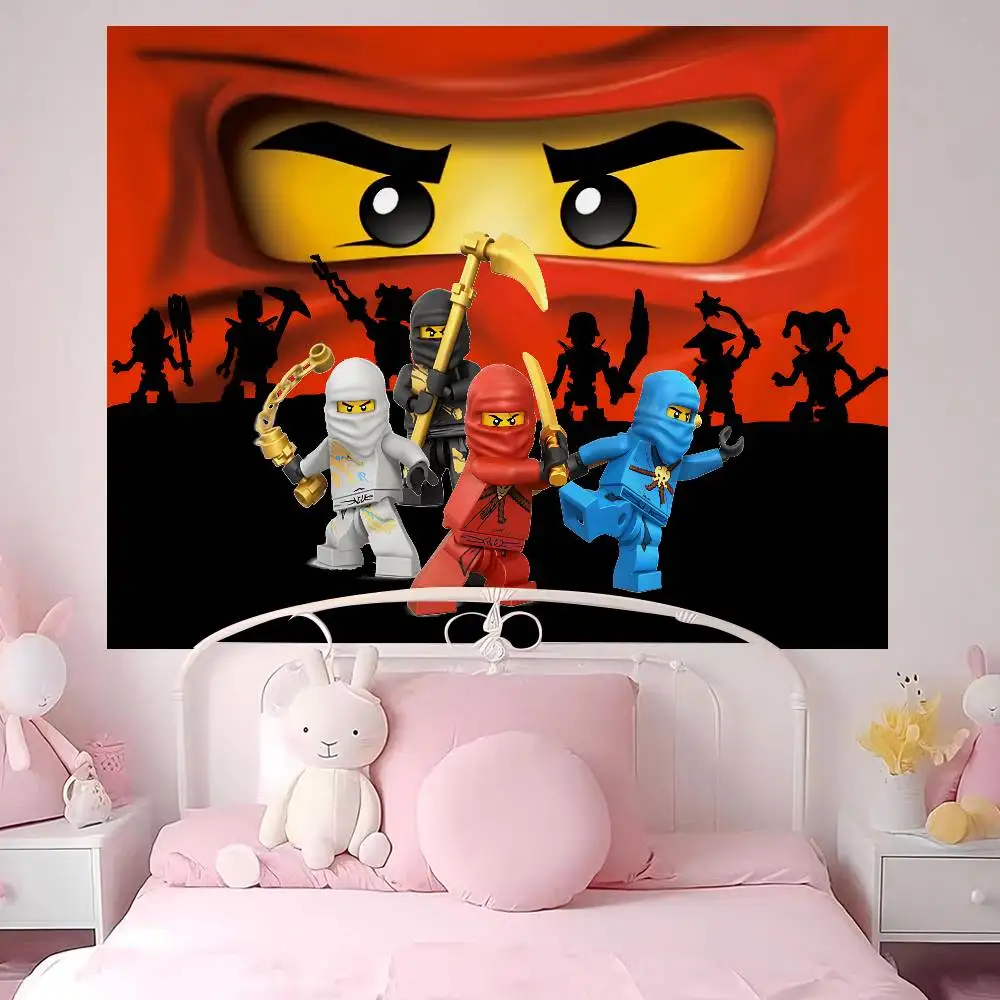 Cartoon N-Ninjago Anmie DIY Wall Tapestry for Living Room Home Dorm Decor Wall Art Decor