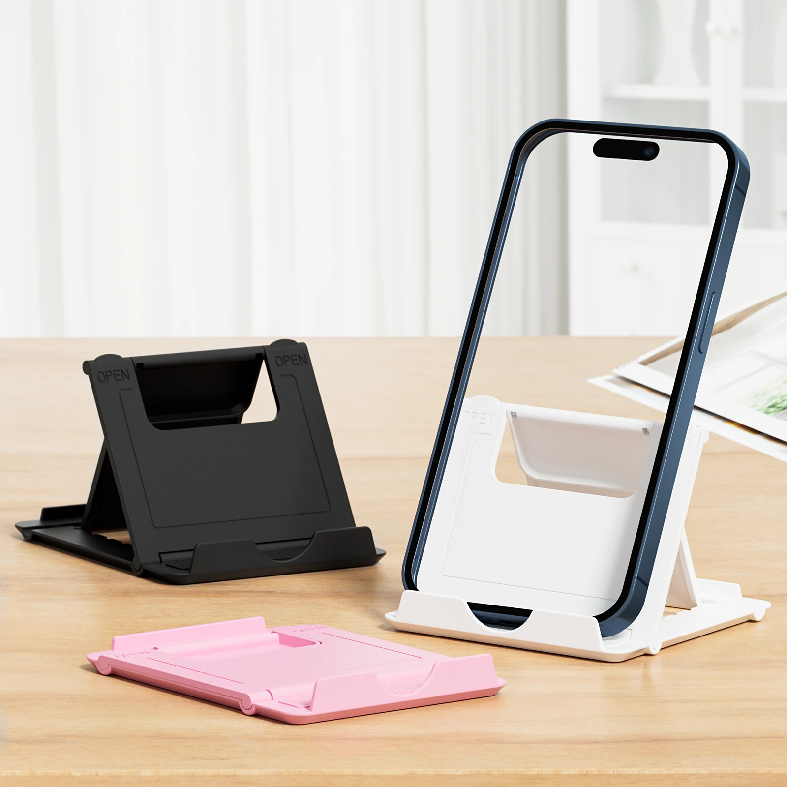 Настольный держатель для телефона, регулируемая настольная подставка для Ipad IPhone Samsung Xiaomi Huawei, складная универсальная подставка для мобильного телефона
