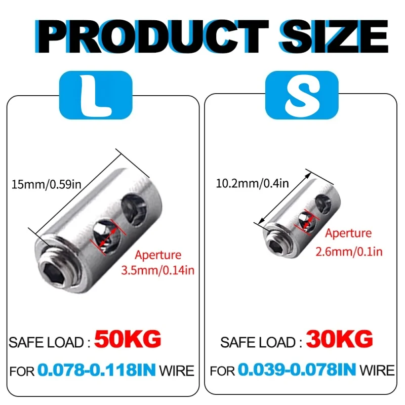 10/20pcs Steel Wire Rope Clamps,Double Hole Suspension Cable Clamp,Cable Fastener, Adjustable Screw Metal Clip Sling Fitting