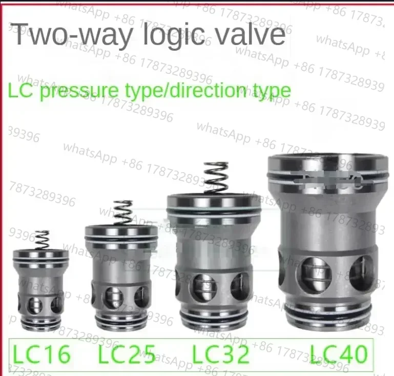 

LC16 25 32 40 Rexroth Type Two-way Logic Valve Hydr-aulic Cartridge Spool Plug-in Overflow Valve Oil Pressure
