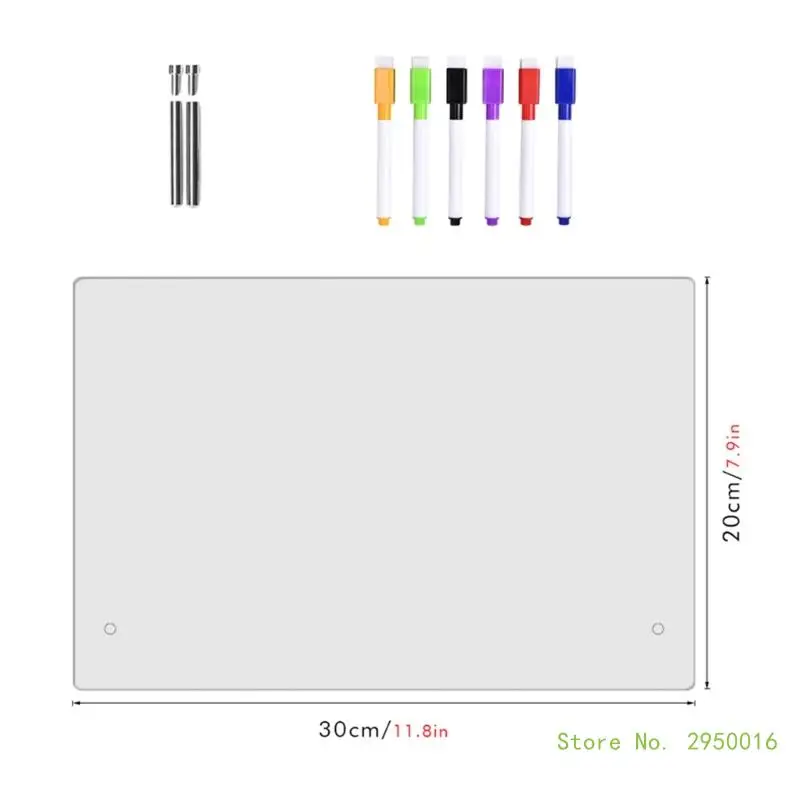 Acrylic Dry Erases Board Clear Desktop Planner Note Memo White Boards Weekly Monthly Whiteboard Meal Planner Menu Board