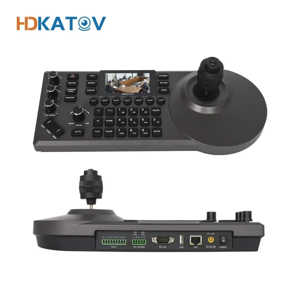 New NDI HX Live Streaming Ptz Controller Keyboard Joystick For Video Conference Ptz Camera Control With RS-232 Control Cable