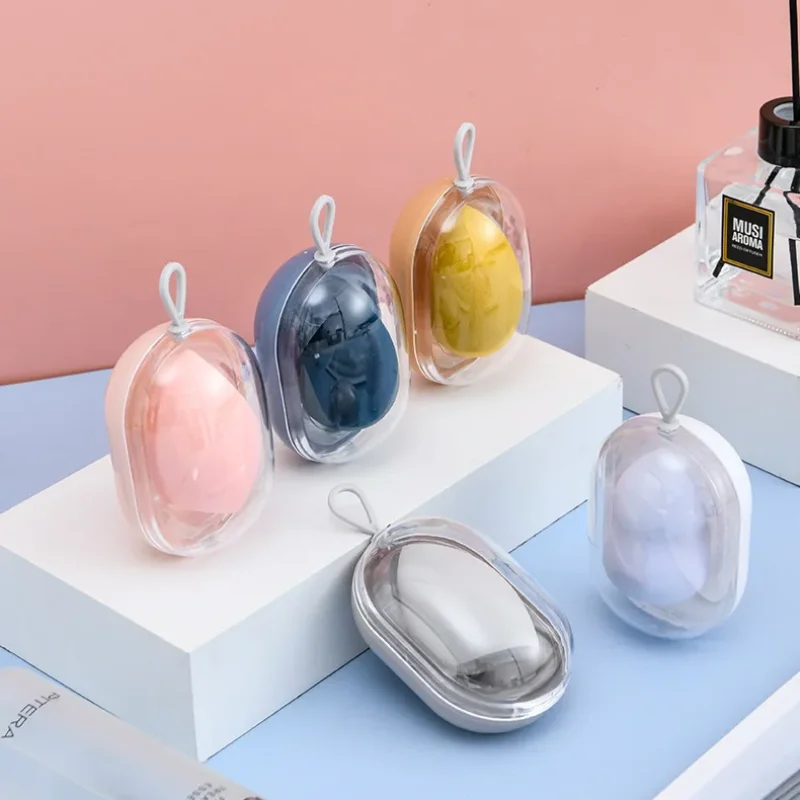 Make-up ei met opbergdoos Ruimtecapsule Make-up ei Make-up spons Ei Droge en natte poederdons