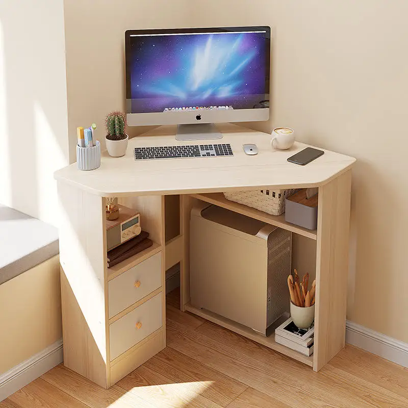 #Small Office Desk, Triangular Learning Desk, Corner of the Wall, Computer Desk, Corner, Minimalist Home Desk