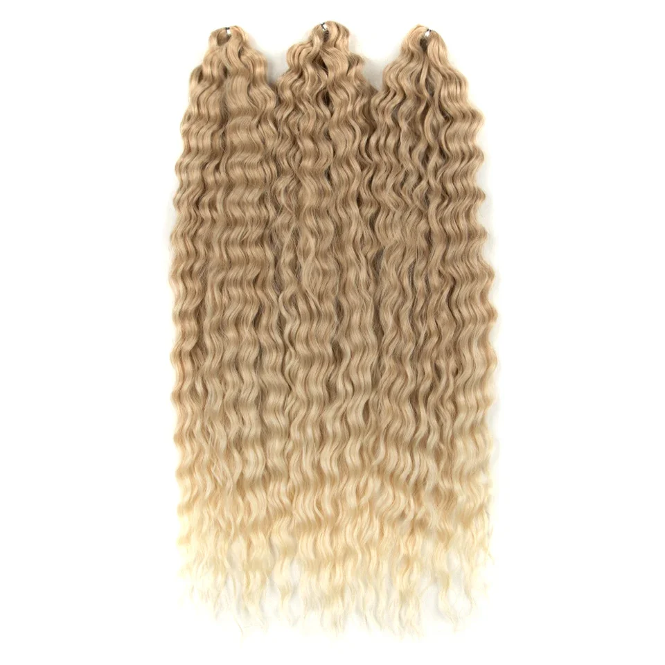 LOVE ME 22 Zoll 300g/3 Stück Ariel Curl Haar Wasserwellen Twist Crochet Haar Synthetische Ombre Regenbogenfarben Flechthaarverlängerungen – Detail 24