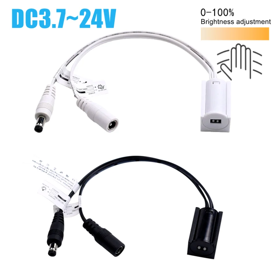 100-0% Infinite Dimming Hand Sweep Motion Sensor Switch DC 5V 12V 24V Home Lighting Accessory Light Strip Bulb Control Dimming