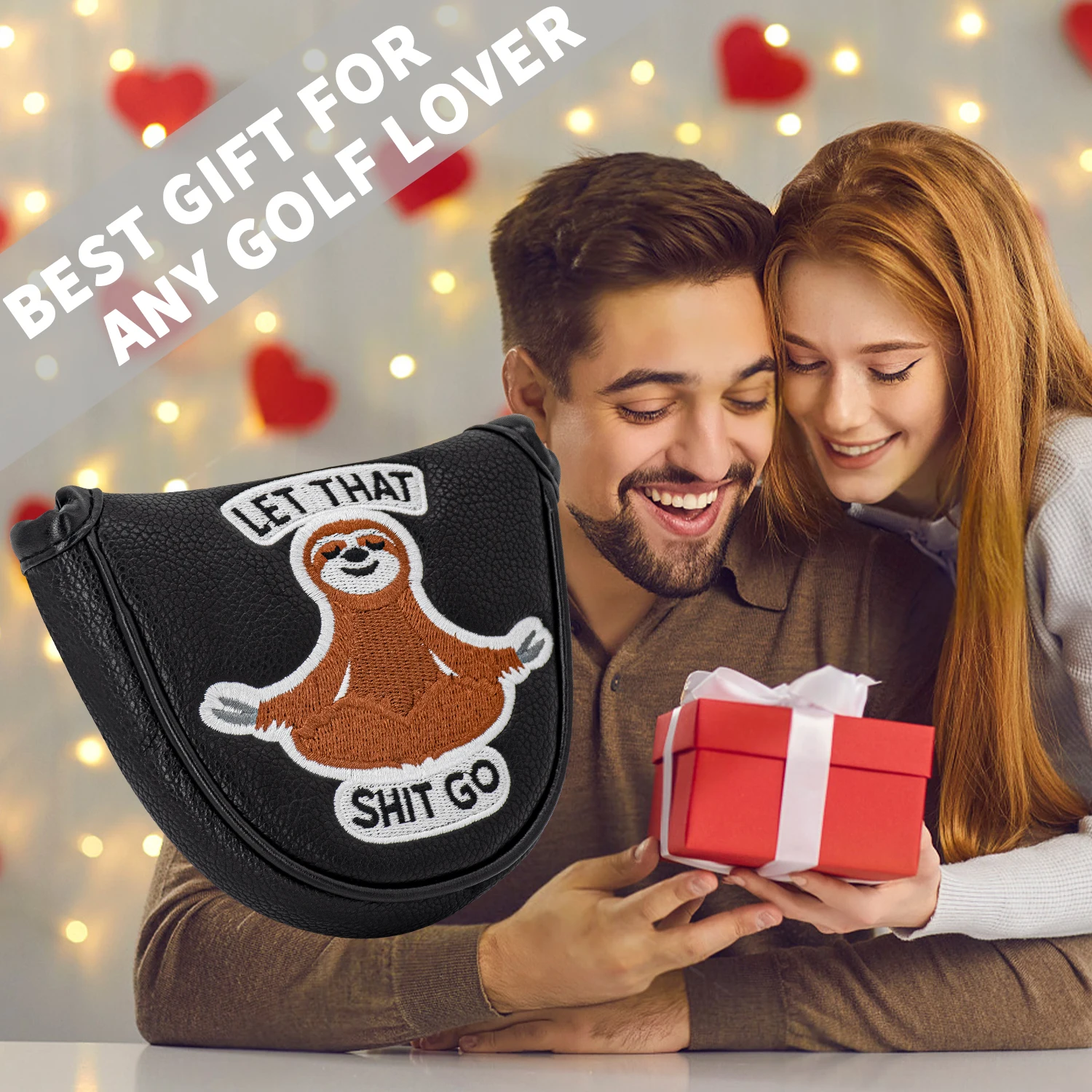 غطاء حماية للجولف، غطاء وضع الجولف، تصميم نمط الرسوم المتحركة الكسلان، ملحقات الجولف، مقاوم للغبار ومتين #6