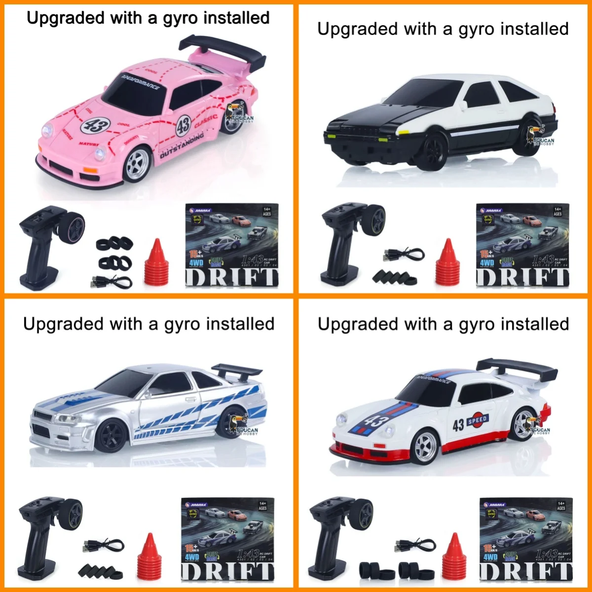 

1/43 RC Drift Car RTR 4WD Полноприводный радиоуправление Высокоскоростная модель 2,4G Гоночные дрейфующие машинки Игрушечная модель Подарки на день рождения