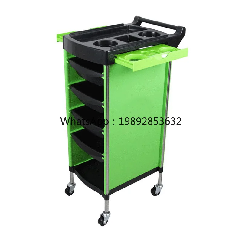 

LYY Hairdressing Trolley Salon Perm and Dye Tool Cart Stainless Steel Barber Shop Salon Large Capacity Storage Dyeing Trolley