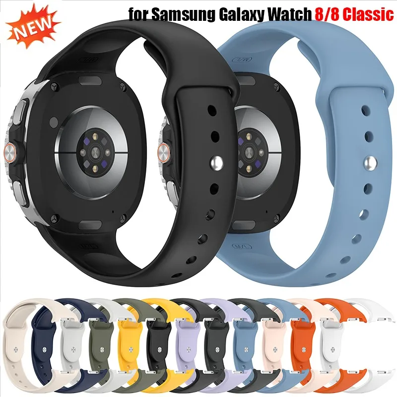 Silikonband für Samsung Galaxy Watch 8 40 mm 44 mm 8 Classic 46 mm Sport-Armband Correa für Galaxy Watch 8 Uhrenarmbänder