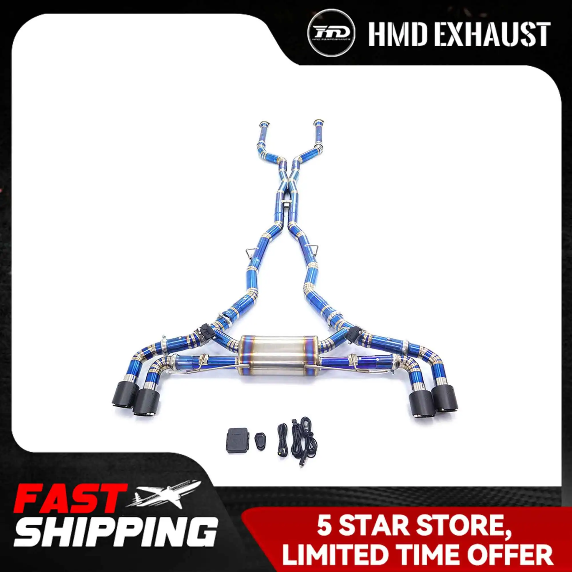

High Flow Performance Catback For BMW M5 G90 Racing Pipe Titanium Alloy Electronic Valve HMD Exhaust System
