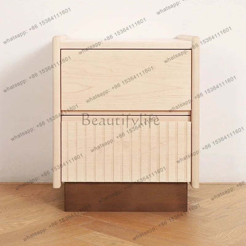FG Modern Bedroom Nightstand Trendy Wood Organizer Storage Luxury Drawers Bedside Table Librero Mesitas De Noche Hotel Furniture