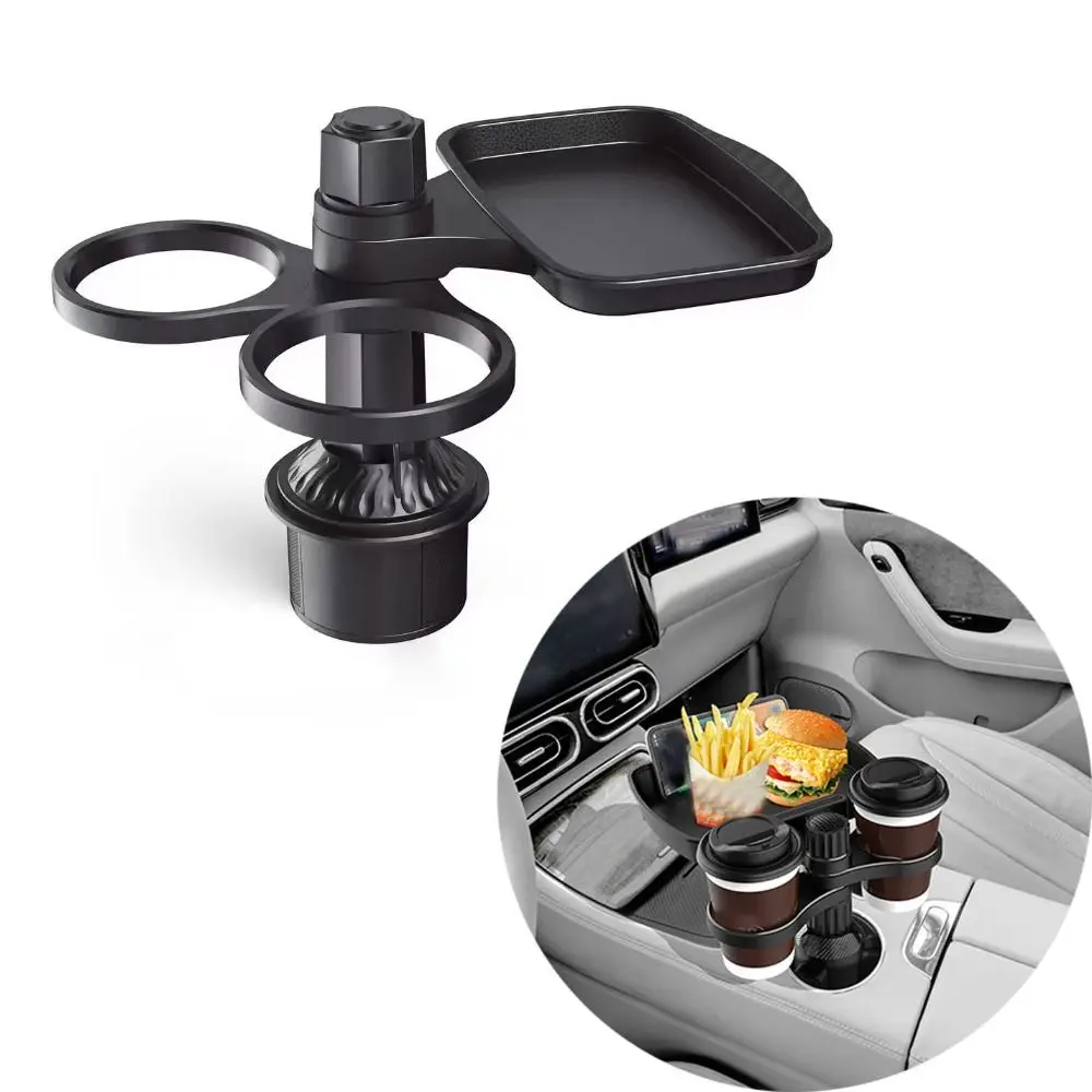 

New Multifunctional Car Cup Holder Expander Tray Rotating Car Food Trays Detachable for Eating Tray Table for Car